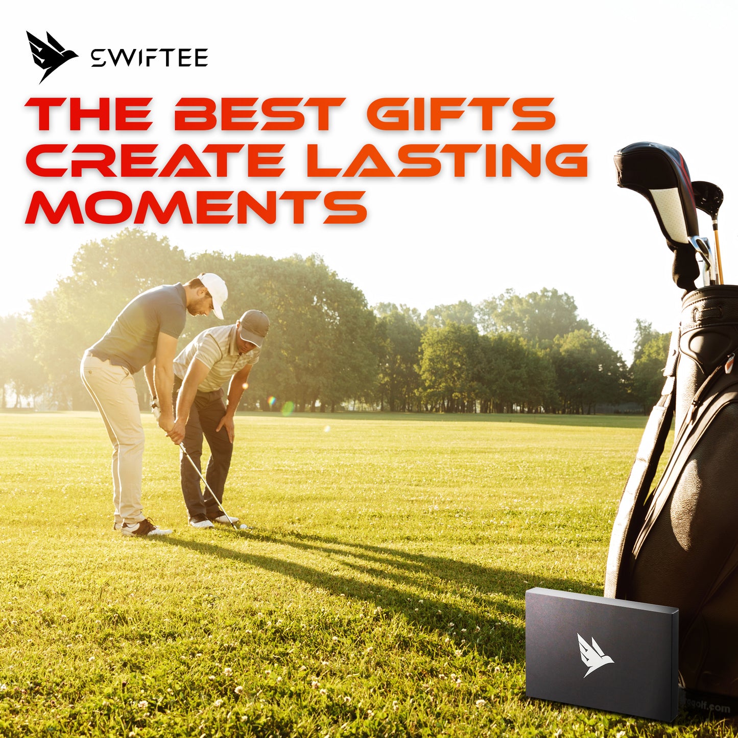 SWIFTEE Premium Golf Gift Set - The Signature 7-in-1 Multi-Tool for Golfers + Complete Accessory Pack (Tees, Ball Marker, Hat Clip, Pouch Towel) - Perfect Golf Gift