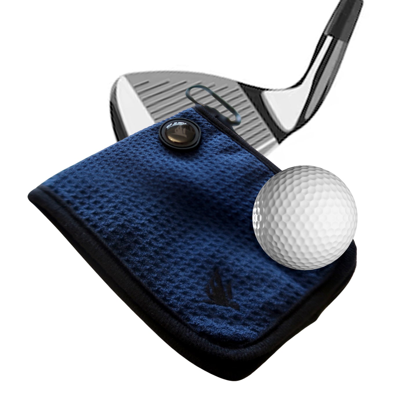 SWIFTEE Golf Pouch Waist Pocket Wet and Dry Liner Ball Towel - With Magnet, Ball Marker and Caribiner Clip