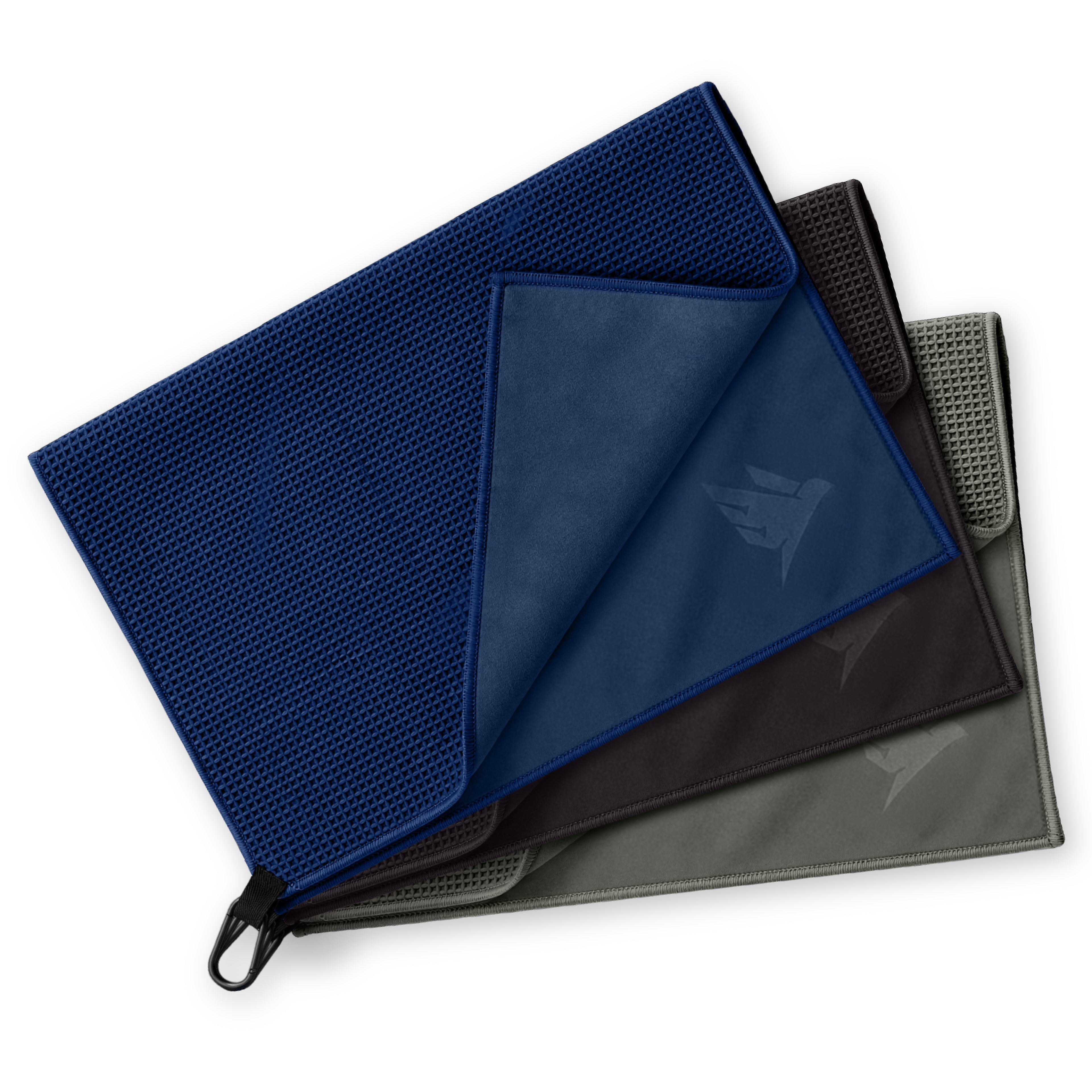 SWIFTEE Golf Towel Bundle – 580 GSM Double-Layer Microfibre Towels with Carabiners
