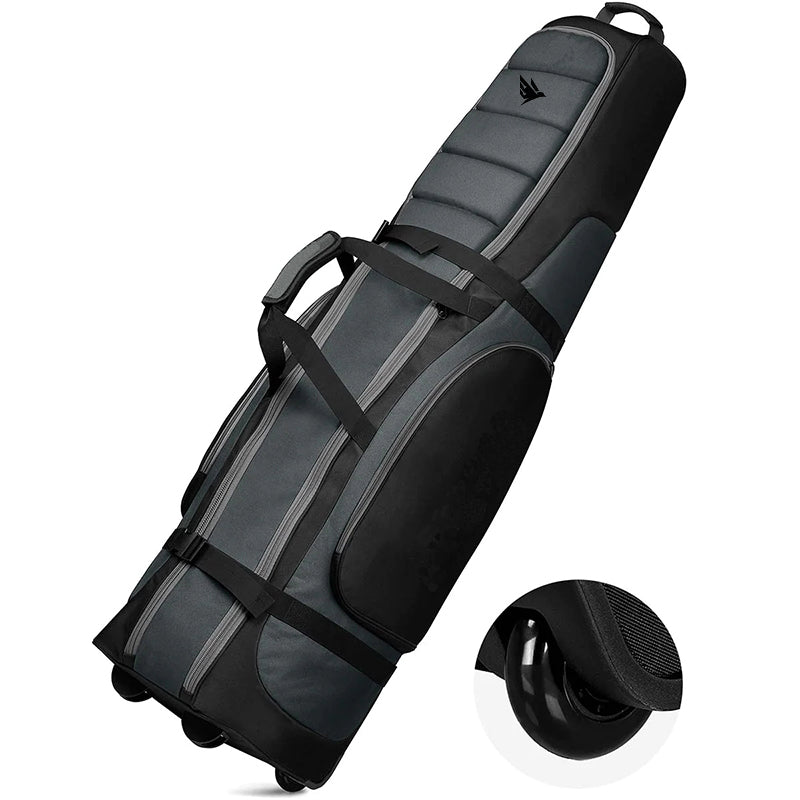 SWIFTEE Golf Club Equipment Padded Travel Flight Bag Case - 900D Heavy Duty Oxford Fabric, Waterproof and Wear-Resistant - Extra Large Pockets for Golf Accessories and Golf Shoes