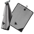 SWIFTEE 4-in-1 Golf Towel with Magnet & Brush – Wet/Dry Cleaning Towel (Grey)