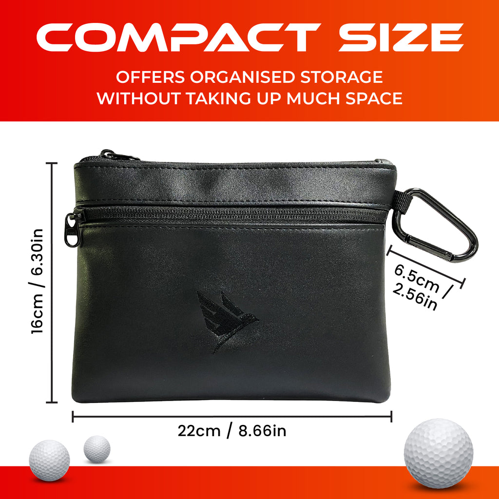 SWIFTEE Golf Valuables Pouch – Fleece Lined Accessory & Tee Storage Bag