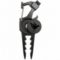 SWIFTEE 7-in-1 Height Marker Metal Golf Divot Tool - Tee Height Setter, Bottle Opener, Groove Cleaner, Brush, Club Holder, Clip, Ball Marker