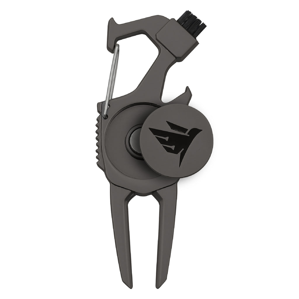 SWIFTEE 7-in-1 Golf Divot Repair Tool – Matte Black Multi Tool with Ball Marker