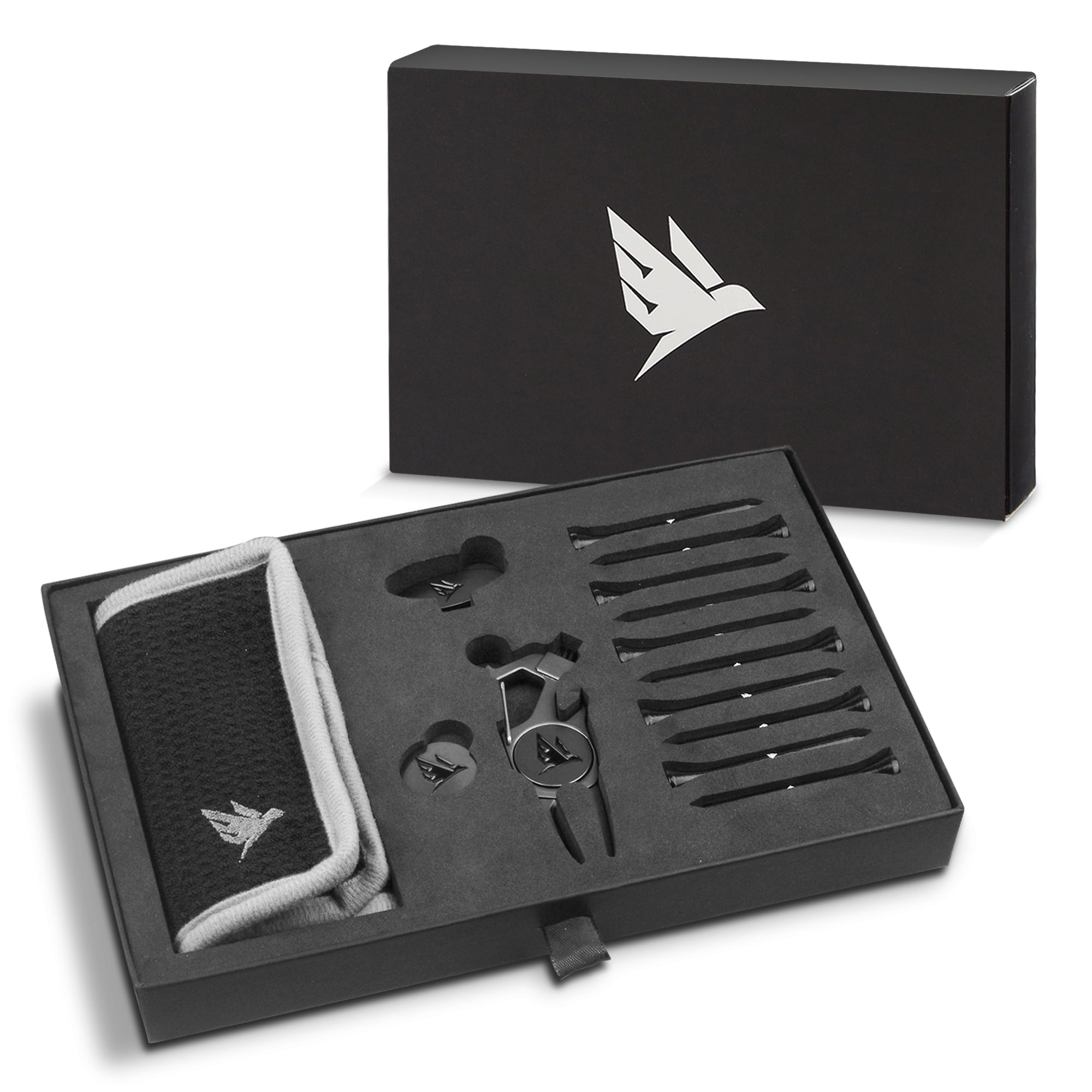 SWIFTEE Premium Golf Gift Set - The Signature 7-in-1 Multi-Tool for Golfers + Complete Accessory Pack (Tees, Ball Marker, Hat Clip, Pouch Towel) - Perfect Golf Gift