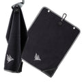 SWIFTEE Ultimate 4-in-1 Premium Golf Towel – Magnetic Clip, Brush & Ball Marker (Black)