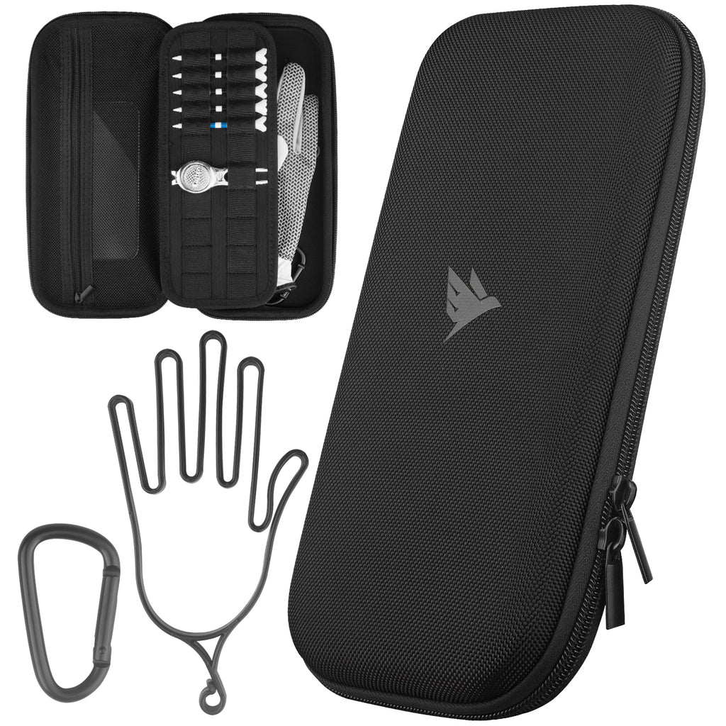 SWIFTEE Golf Glove Holder Case – Ventilated Storage with Carabiner for Phone, Tees & Divot Tools