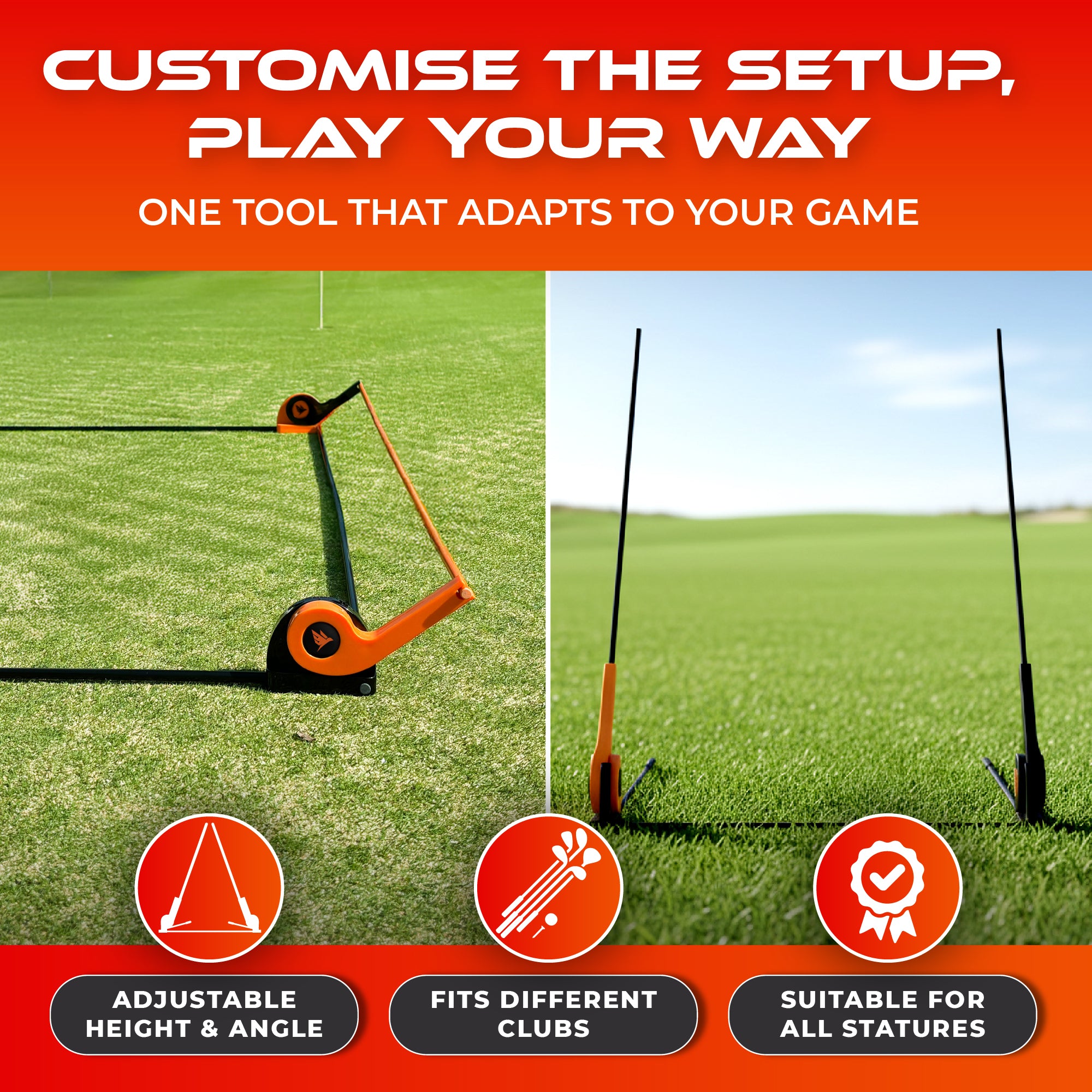 SWIFTEE Golf Alignment Trainer – Adjustable Swing & Putter Alignment Training Aid