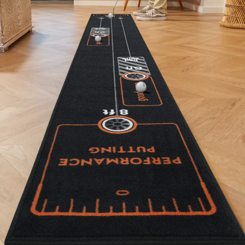 SWIFTEE 3m Golf Putting Mat Straight Line Trainer Distance Target Practice Training Aid