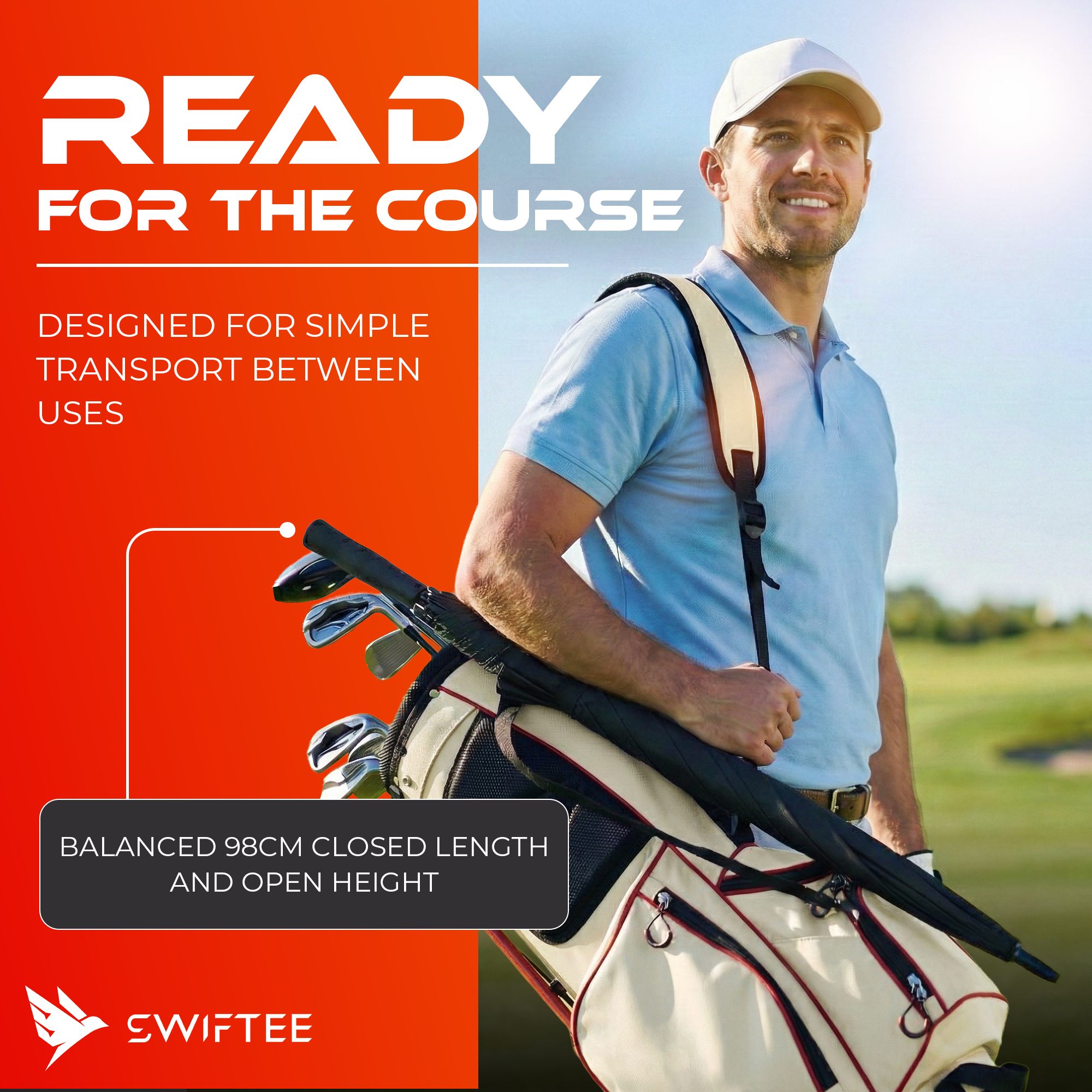 SWIFTEE 60 Inch Golf Umbrella – Windproof Automatic Large Waterproof Umbrella