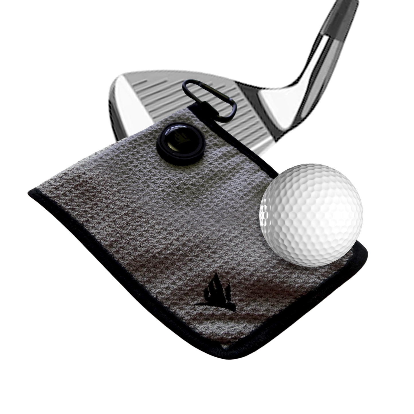 SWIFTEE Golf Pouch Waist Pocket Wet and Dry Liner Ball Towel - With Magnet, Ball Marker and Caribiner Clip