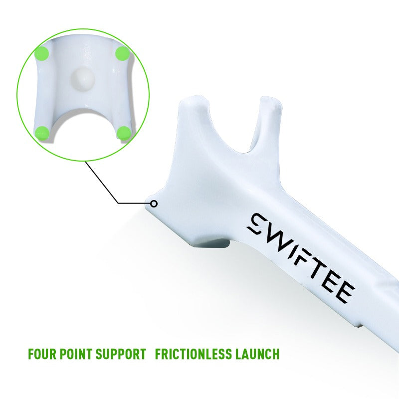 SWIFTEE 5° Degree Premium Golf Tees 80mm – Extra Durable Low-Spin Tees for Longer Distance, Higher Launch & Reduced Slice – 4-Point Support, Precision Angle Design – 10 Pack